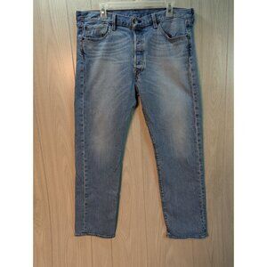 Levi's 501XX Jeans Mens 36x30 Blue Denim Straight Button Fly Y2K Look Grunge